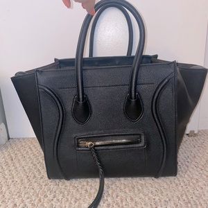 BLACK SATCHEL BAG
